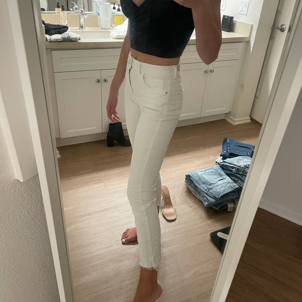 Zara white skinny jeans